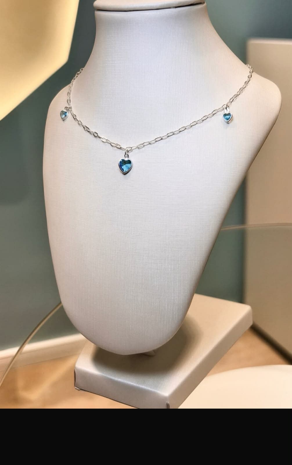 Chocker coração azul